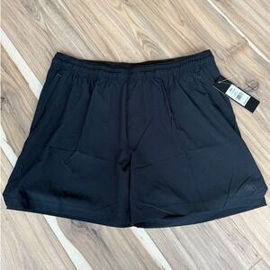 LEG3ND Mens Black Stretch Athletic Shorts 5 Inch Inseam Size L